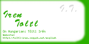 iren toltl business card